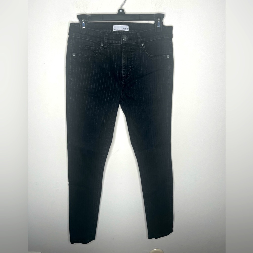 Ann Taylor LOFT Black Skinny Jeans 27